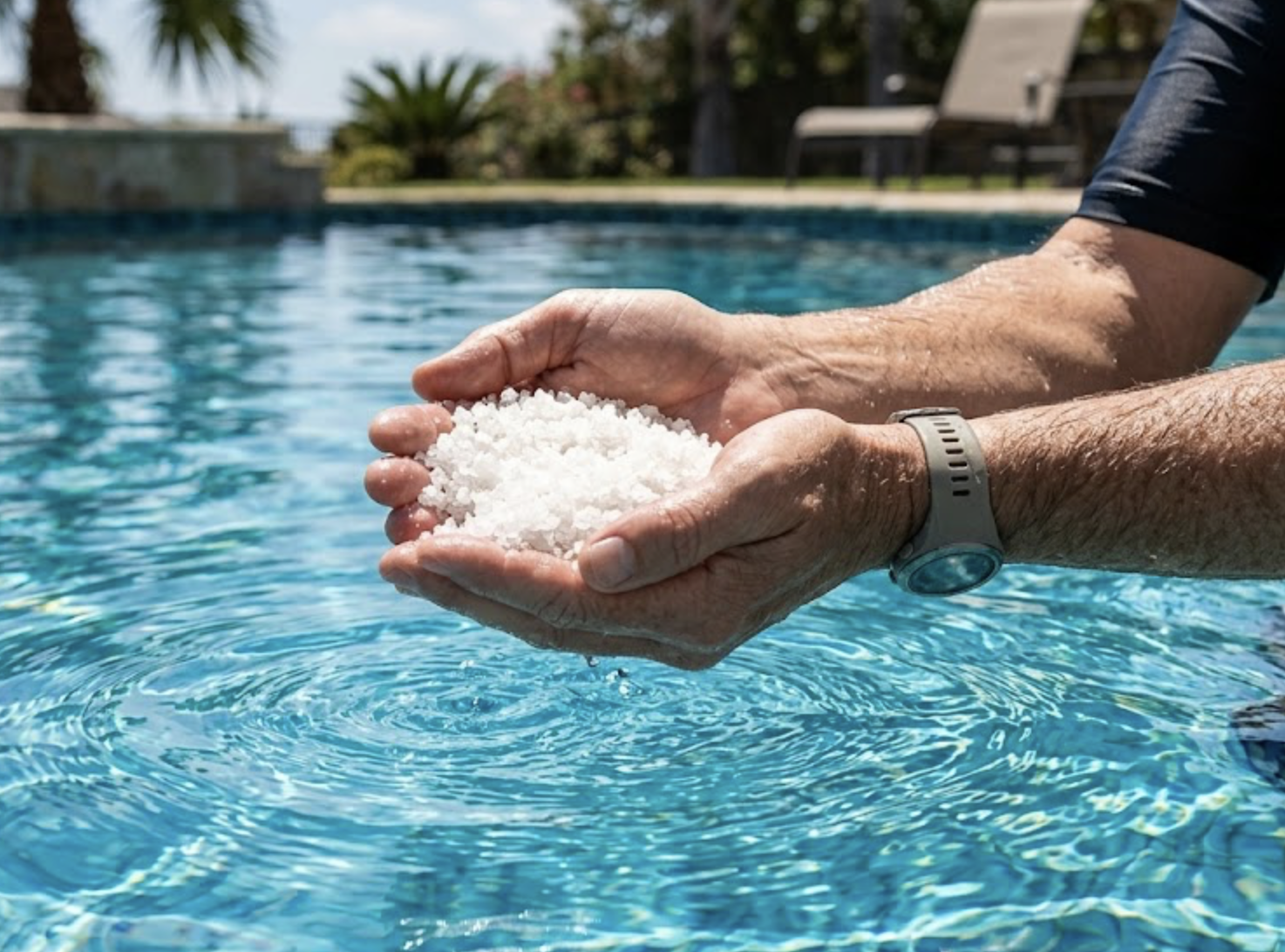 Backyard swimming pool